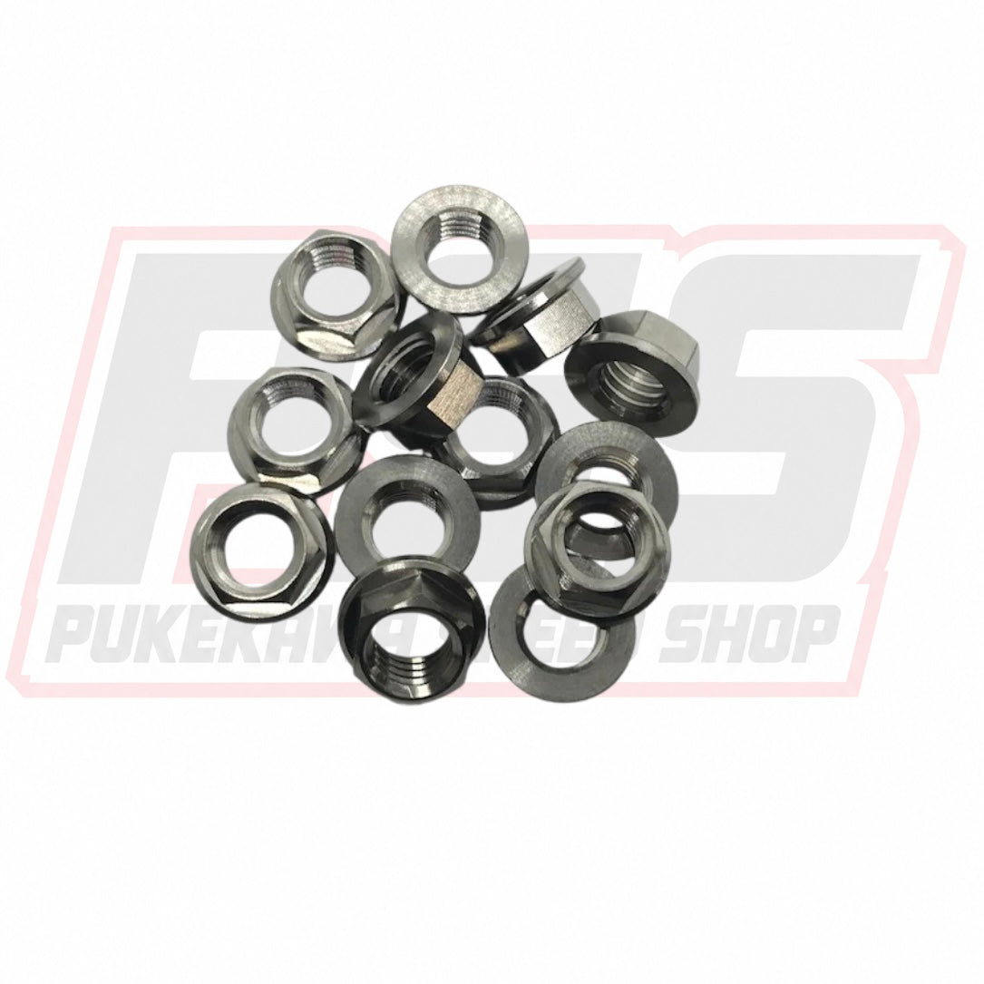 FLASH Stainless Steel Kart Wheel Nuts #504 (Pack of 12)